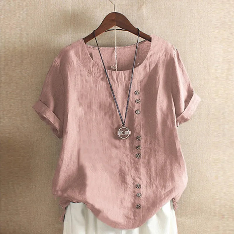 Bohemian Linen and Cotton Blouse (S - XXL)