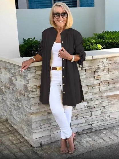 Blusa Cárdigan Estilo Profesional y Casual