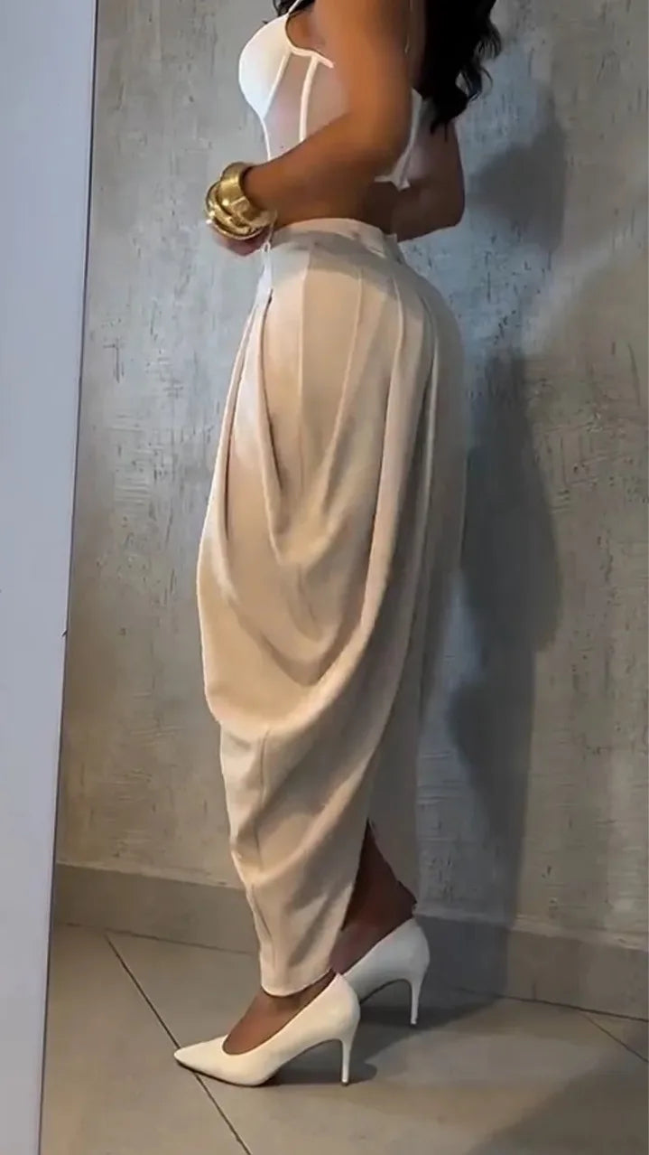 Pantalón de Cintura Alta – Corte Moderno y Caída Fluida