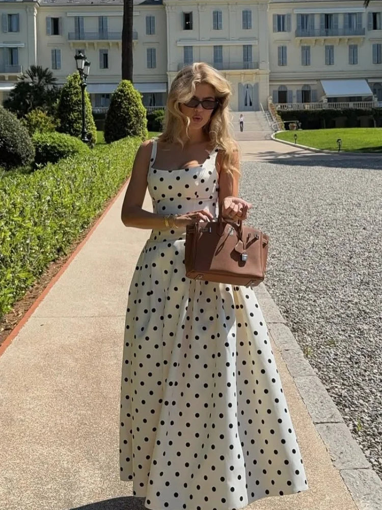 Vestido Maxi de Lunares