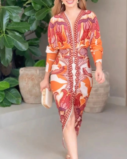 Vestido Barroco Naranja S-XL