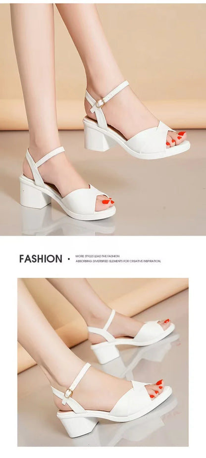 Sandalias con Tacón Medio 35-43