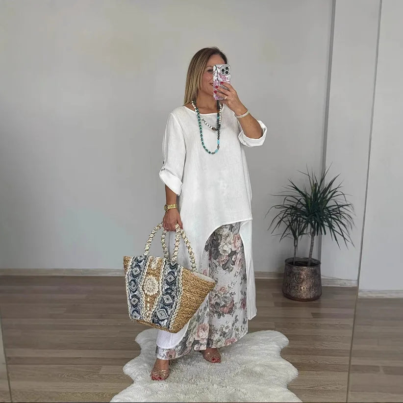 Conjunto Casual Lino y Algodón S-3XL