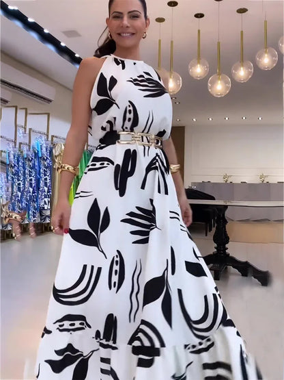 Vestido Maxi Estampado Elegante