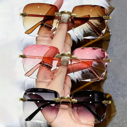 Set de 3 Gafas de Sol Cuadradas sin Montura para Mujer