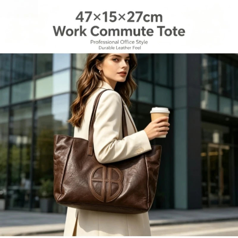 Bolso Tote Grande de Hombro con Diseño Clásico
