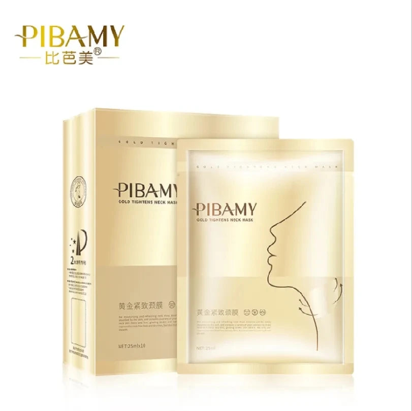 Mascarilla Reafirmante de Oro para Cuello — Pack de 10 Piezas