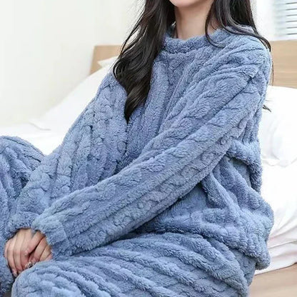 Conjunto de Pijama de Franela Gruesa
