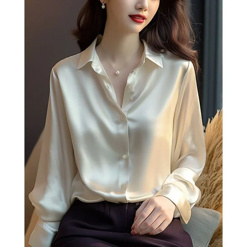 Blusa Elegante de Manga Larga S-XXXL
