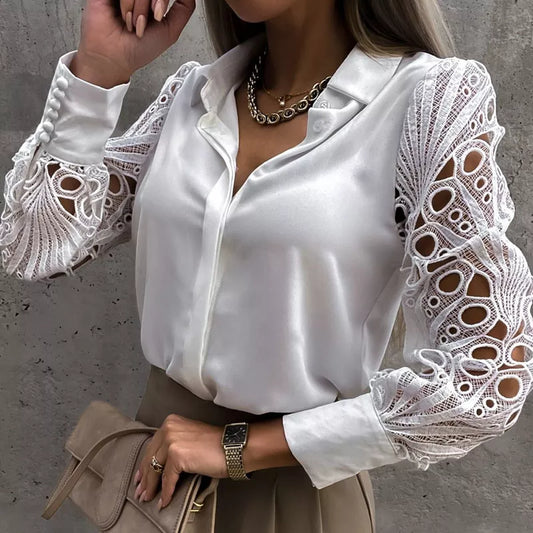 Blusa Blanca de Encaje