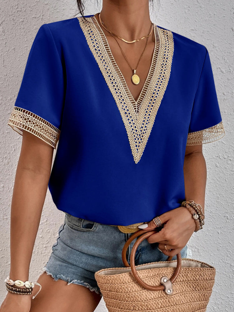 Blusa Casual con Encaje