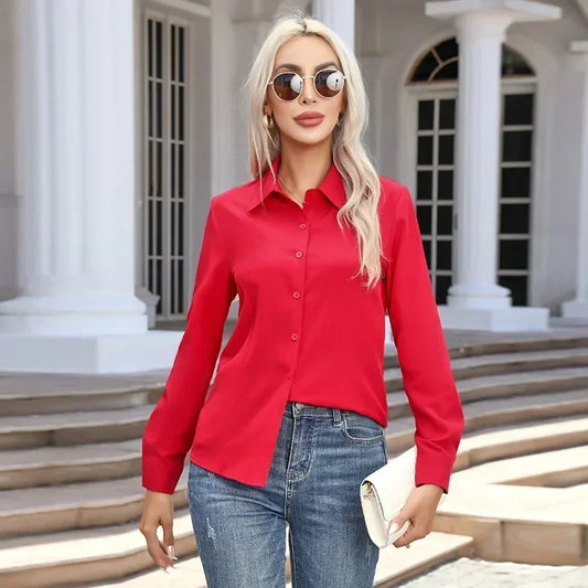 Camisa de Mujer de Tallas Grandes – Estilo Ejecutivo