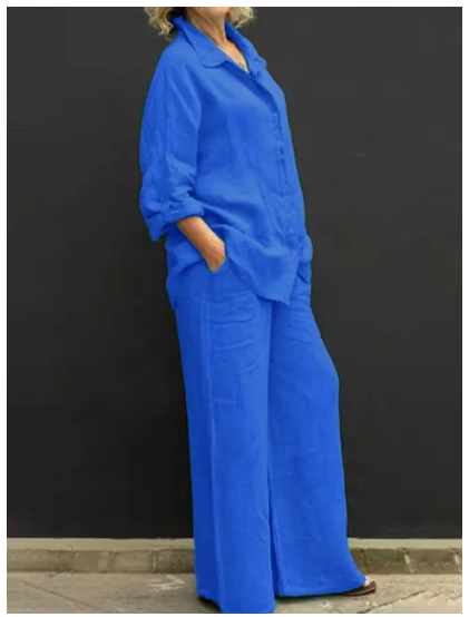Conjunto de Lino Vintage S-5XL