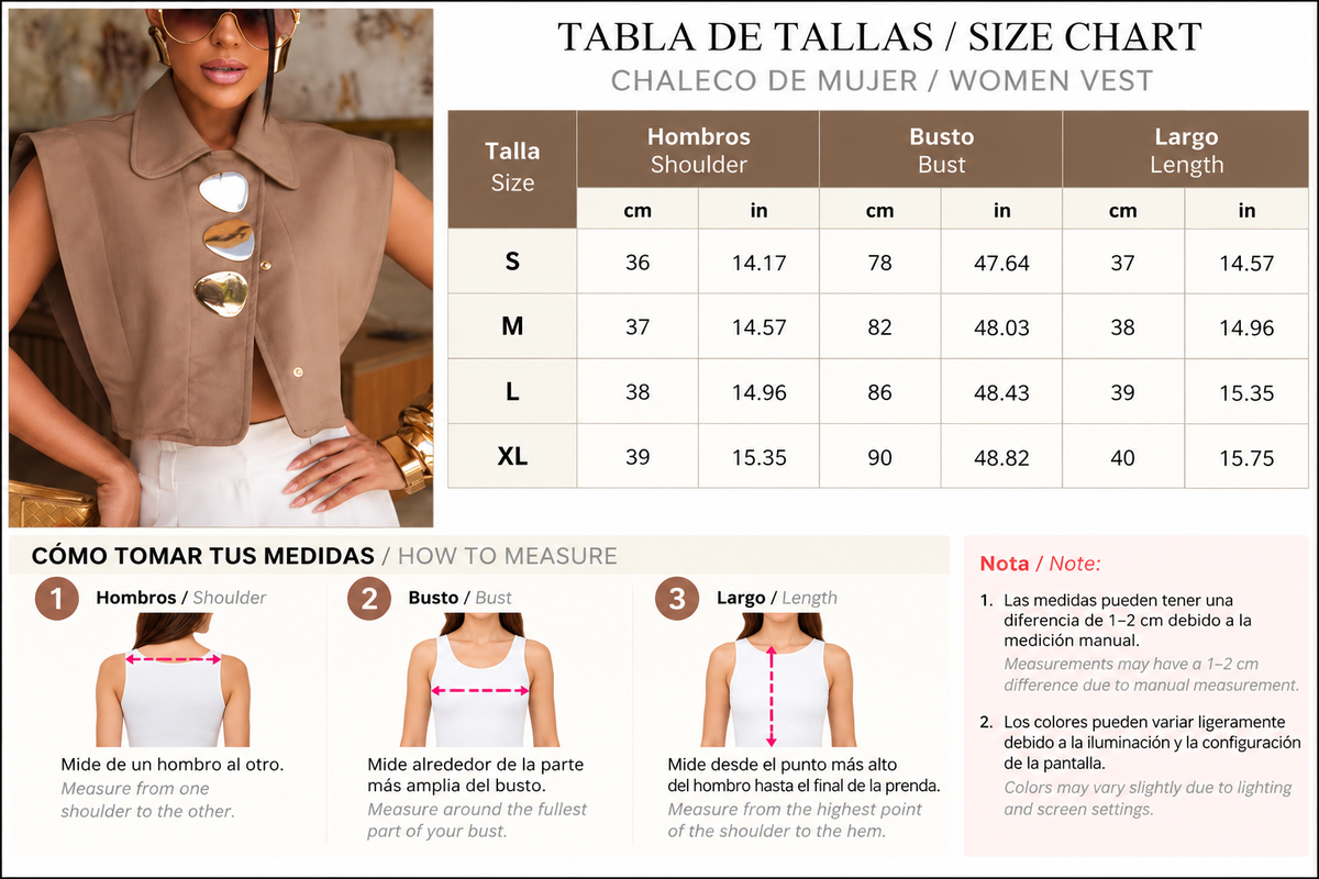 Blusa Corta sin Mangas con Botones Metálicos
