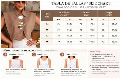 Blusa Corta sin Mangas con Botones Metálicos