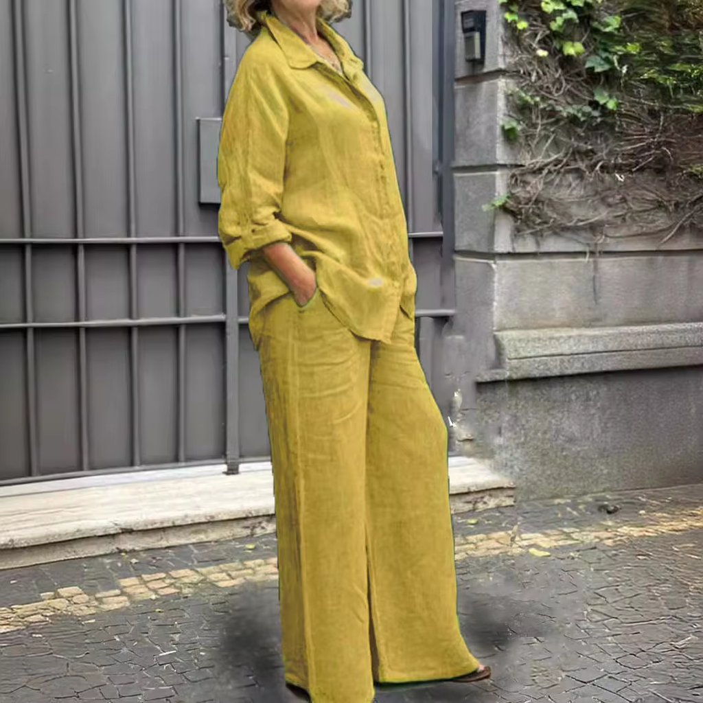 Conjunto de Lino Vintage S-5XL
