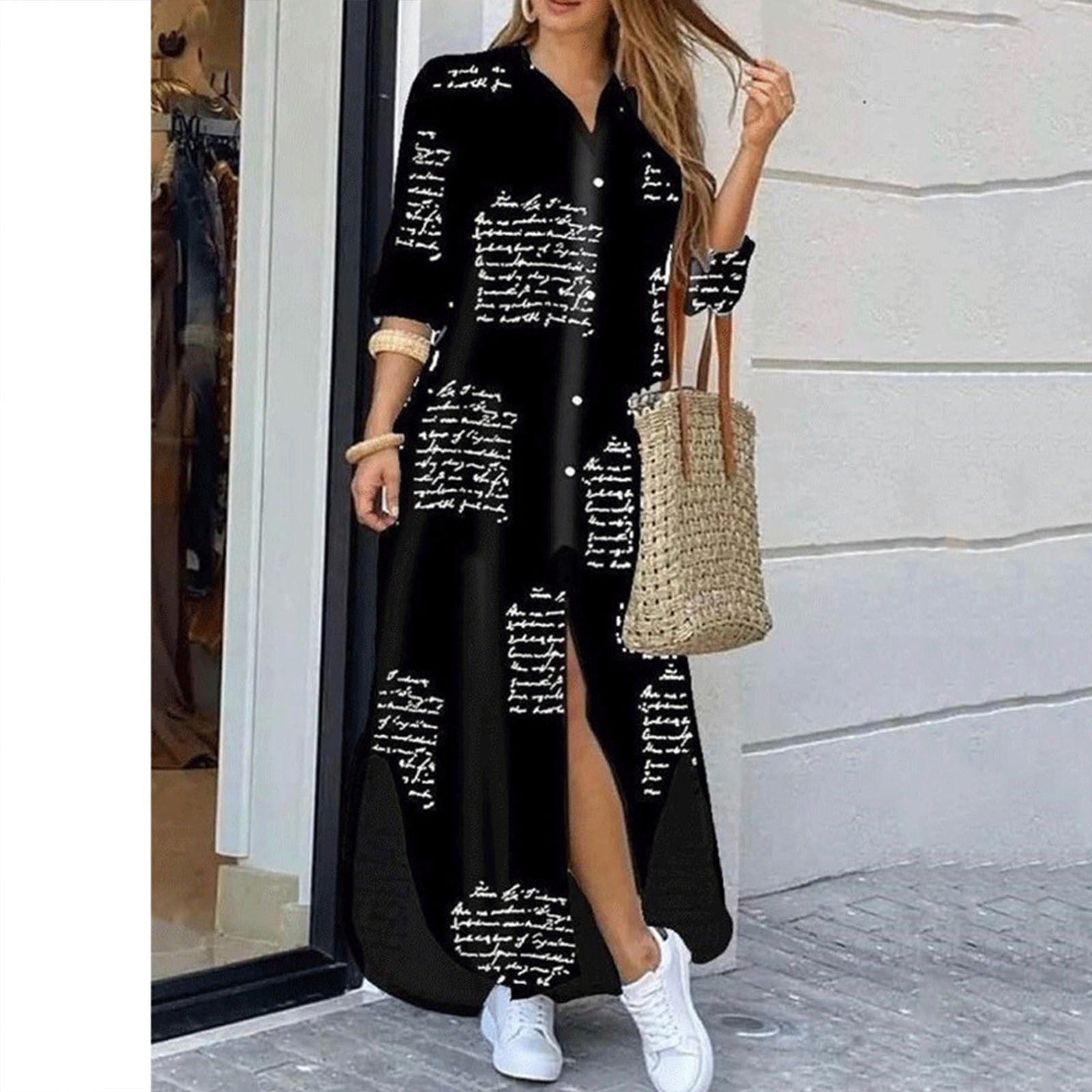 Casual Long Dress Cardigan Sizes (S-5XL) Estilo Victoria Casual Long Dress Cardigan Sizes (S-5XL) Estilo Victoria