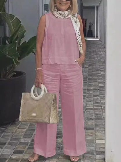 Conjunto de Algodón y Lino (S-3XL)