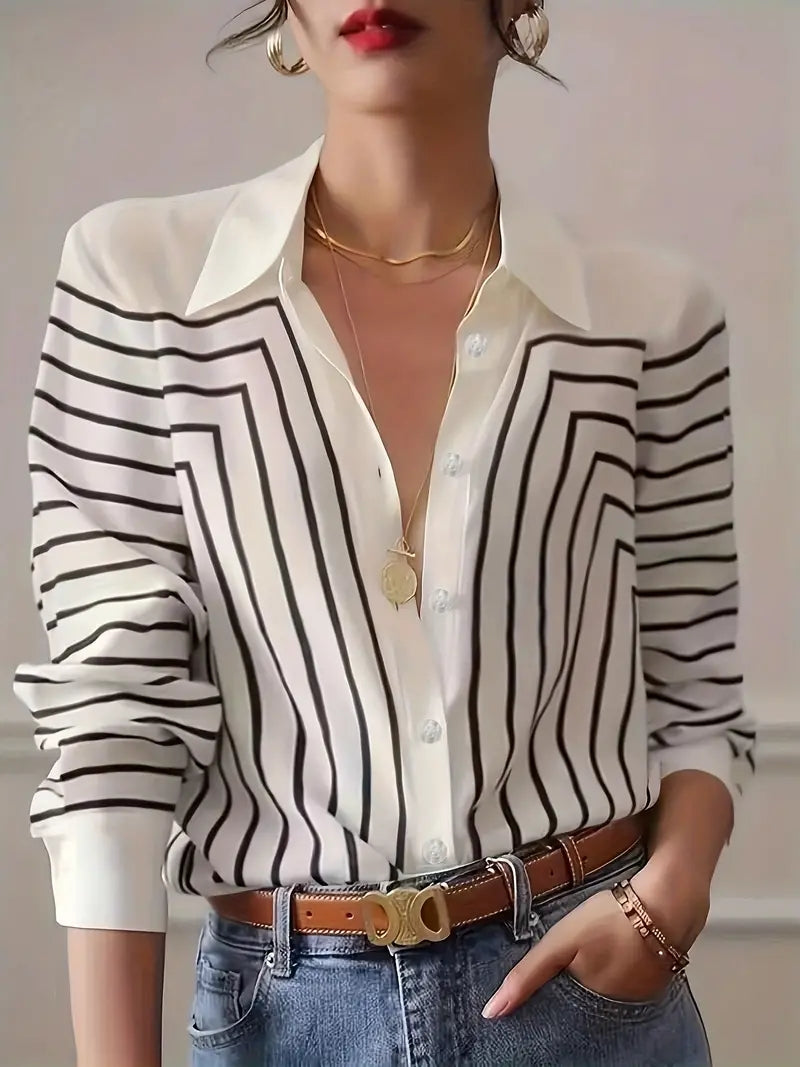 Elegant Shirt with Striped Print