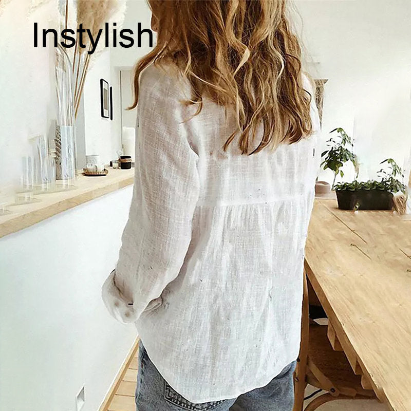 Elegant Cotton and Linen Shirt