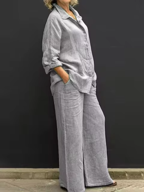 Conjunto de Lino Vintage S-5XL